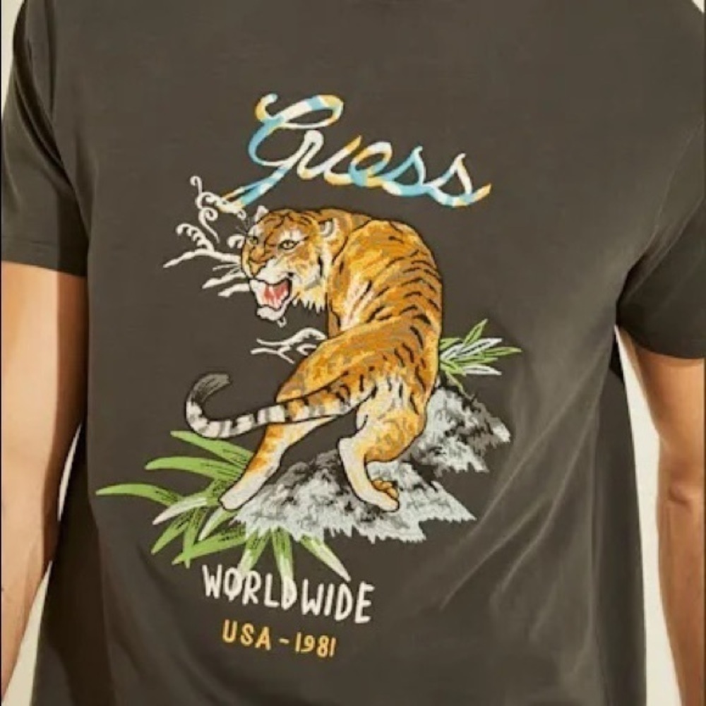 Guess Embroidered Tiger Tee - Picture 7 of 10